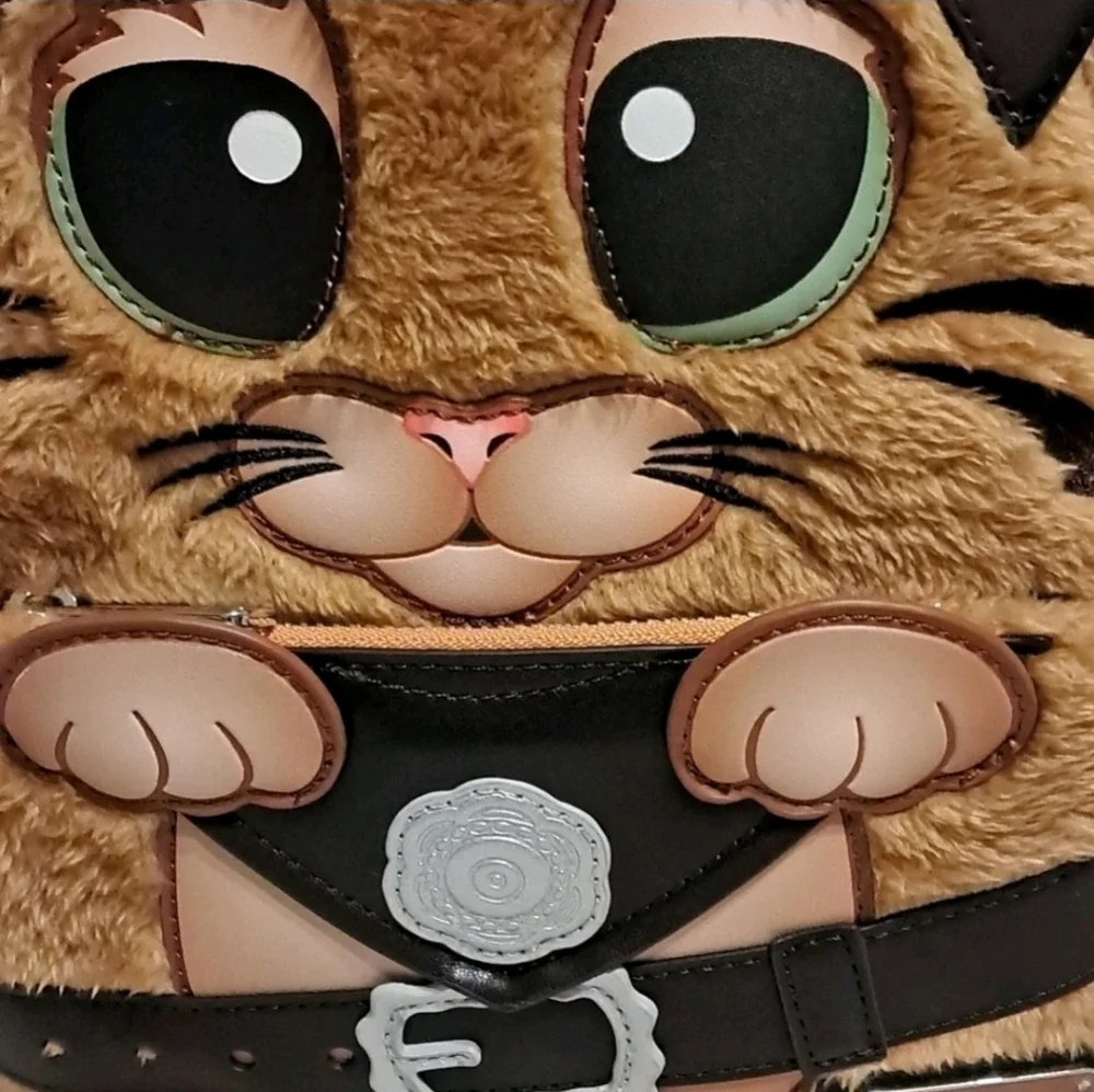 New With Tags Loungefly Shrek Puss In Boots Plush Cosplay GRAIL Mini Backpack